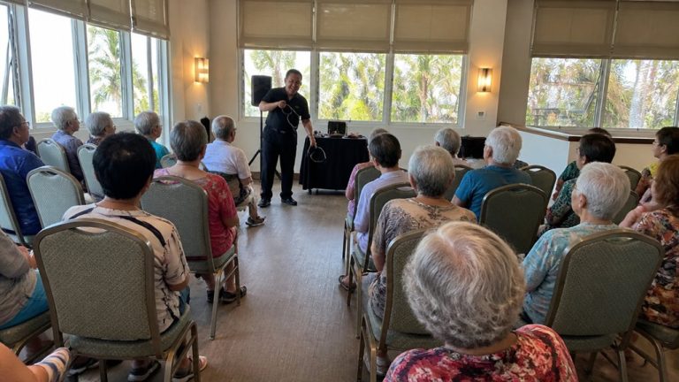 accessible seated magic performance