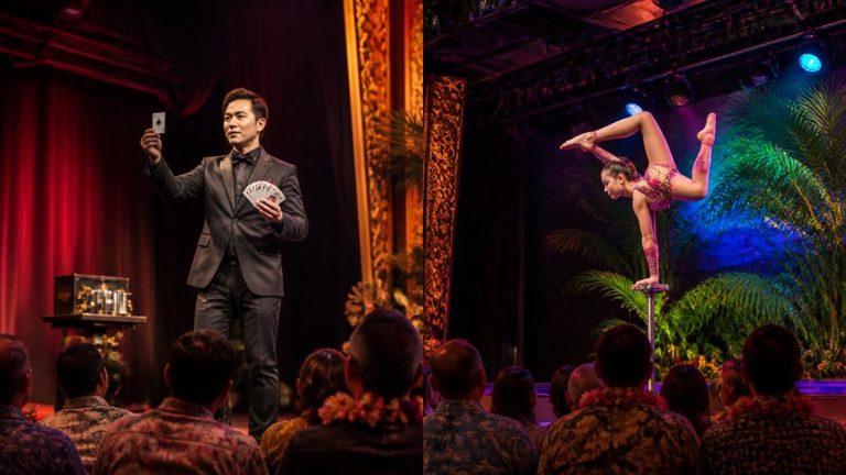 magic spectacle versus acrobatic extravaganza